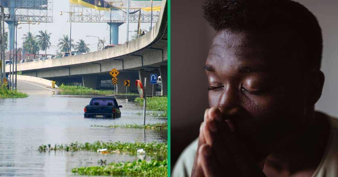 A man in Ekurhuleni died after he tried to drive under a bridge during a heavy storm A man in Ekurhuleni died after he tried to drive under a bridge during a heavy storm