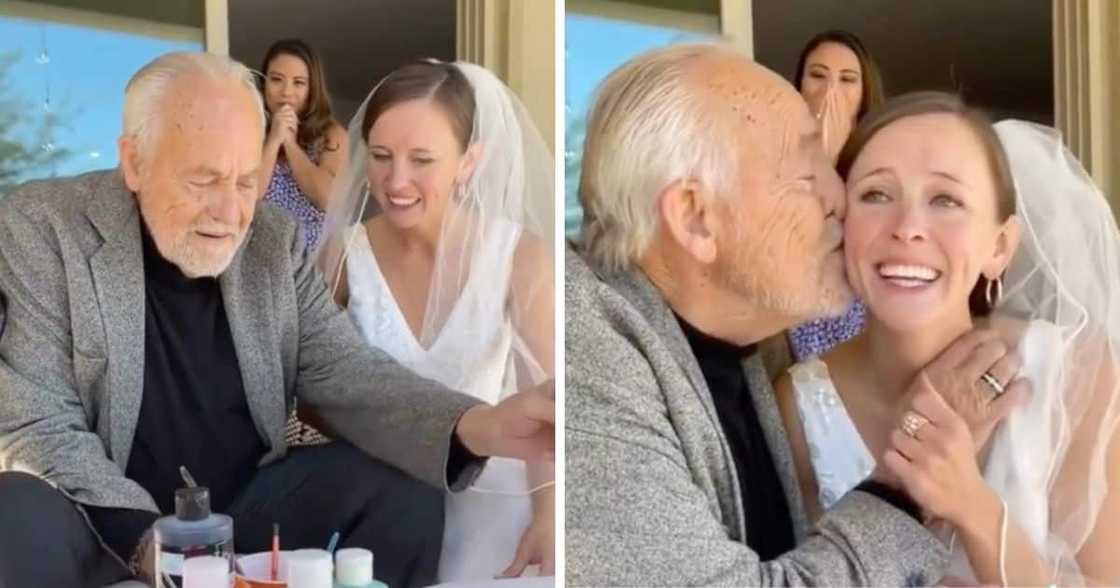 Father remembers his daughter on her wedding day. Father remembers his daughter on her wedding day.