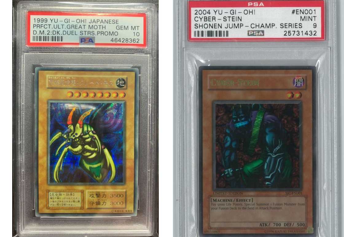 Perfectly Ultimate Great Moth and Cyber-Stein cards