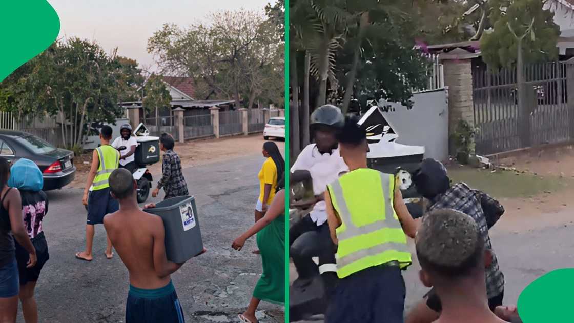 While other commuters and even elderly drivers faced buckets of water, this delivery driver received a free pass from thoughtful street splashers While other commuters and even elderly drivers faced buckets of water, this delivery driver received a free pass from thoughtful street splashers