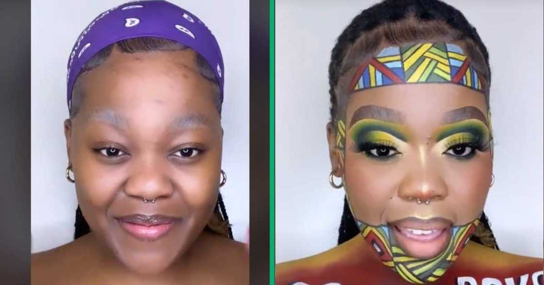 Woman shares video of Bok inspired make-up.