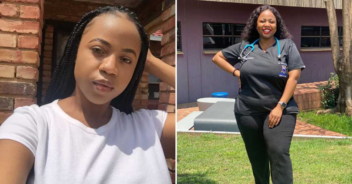 Twitter user @VuyiswaNda after finishing med school Twitter user @VuyiswaNda after finishing med school