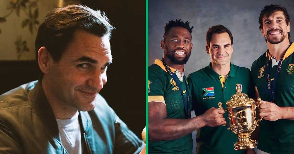 Mzansi cheered Roger Federer's support of the Springboks and his South African nationality Mzansi cheered Roger Federer's support of the Springboks and his South African nationality