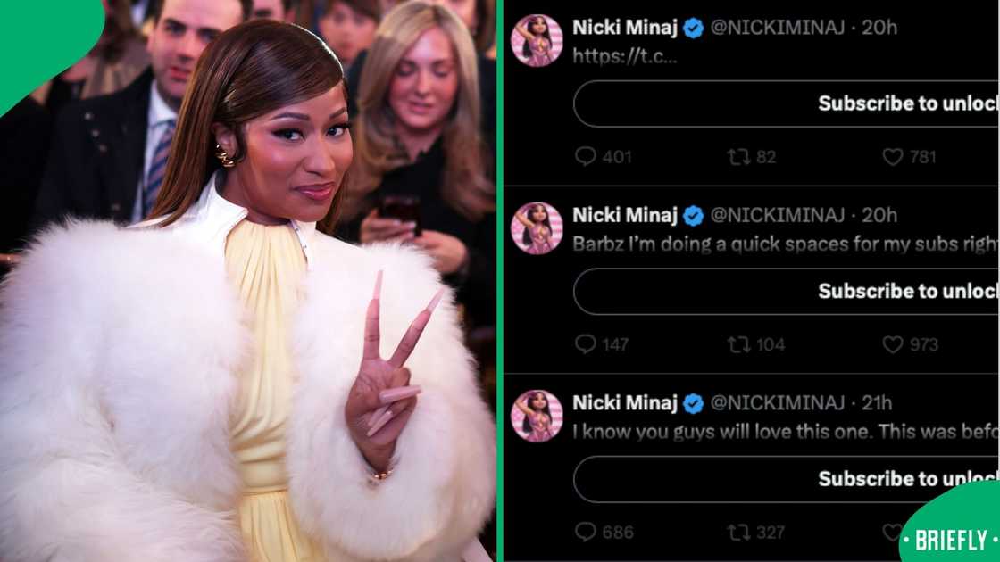 Nicki Minaj activated a subscription feature on her X page