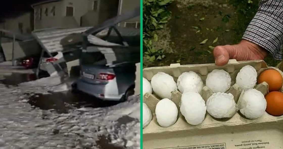 Hailstorm that hit Johannesburg Hailstorm that hit Johannesburg