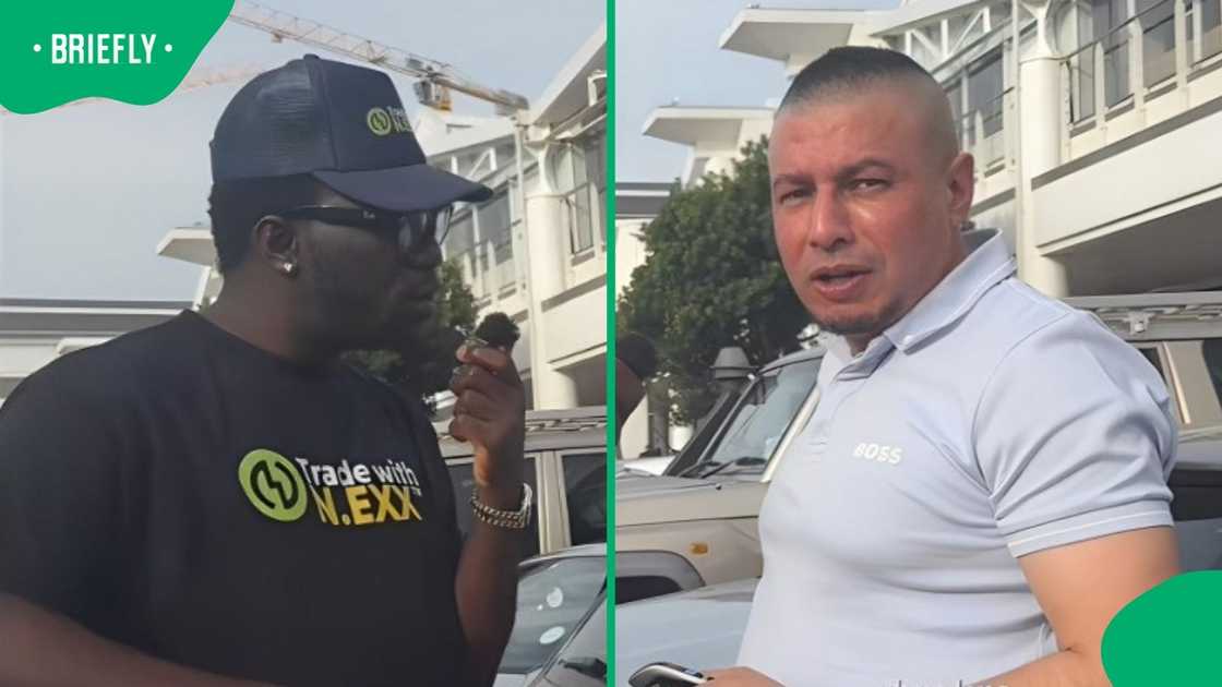 A content creator interviewing a millionaire in Cape Town.