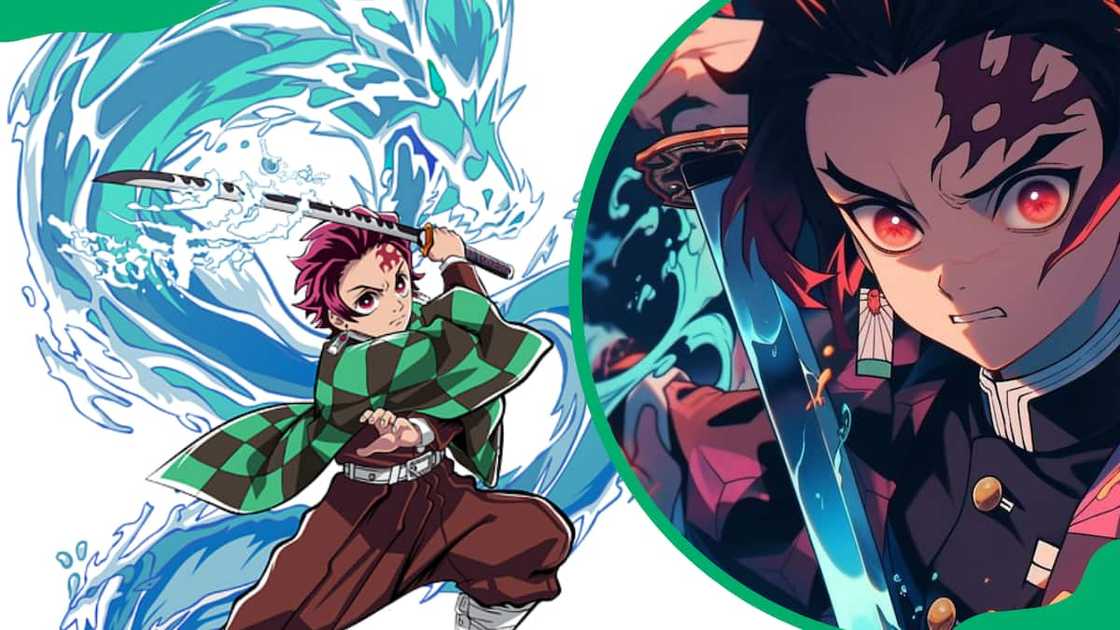 Tanjiro in action Tanjiro in action