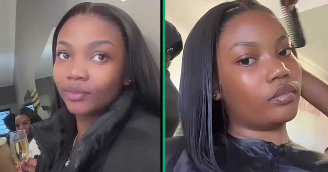 Woman loses her edges with wig glue Woman loses her edges with wig glue