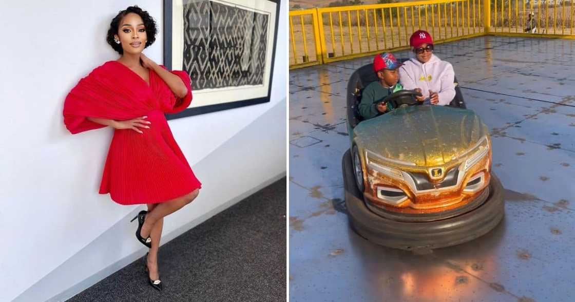 Thembi Seete and her son Dakalo went on a fun outing. Thembi Seete and her son Dakalo went on a fun outing.