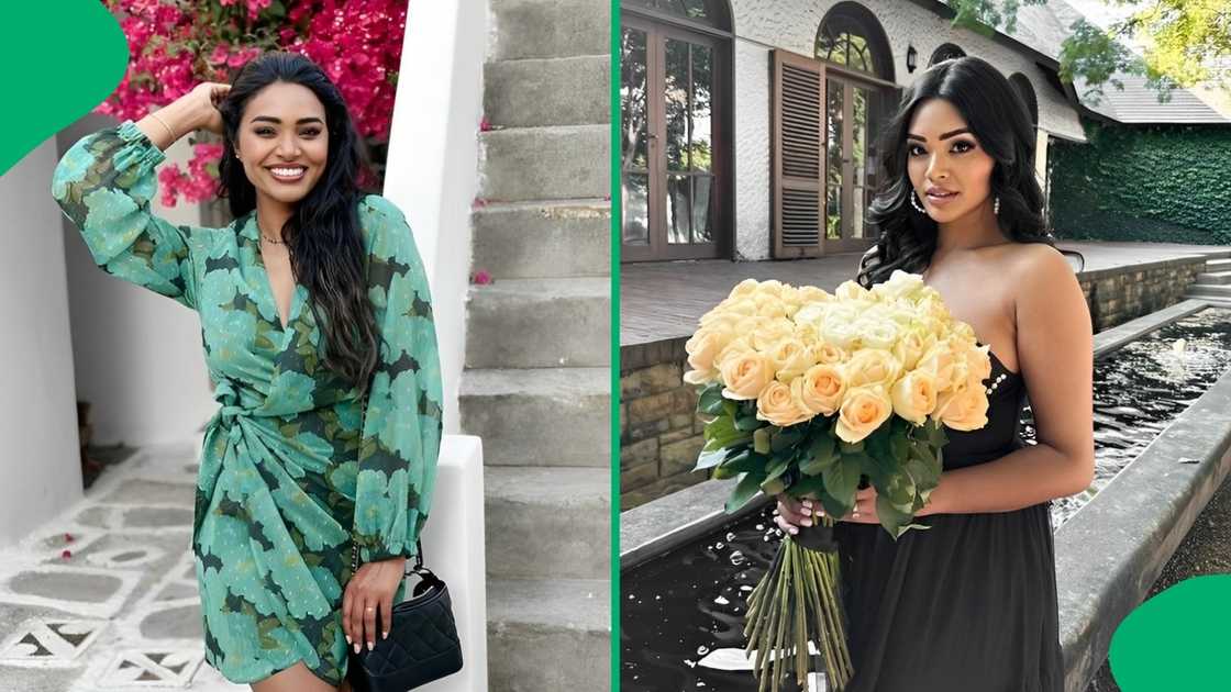 A woman showed how people could preserve their bridal bouquet. A woman showed how people could preserve their bridal bouquet.