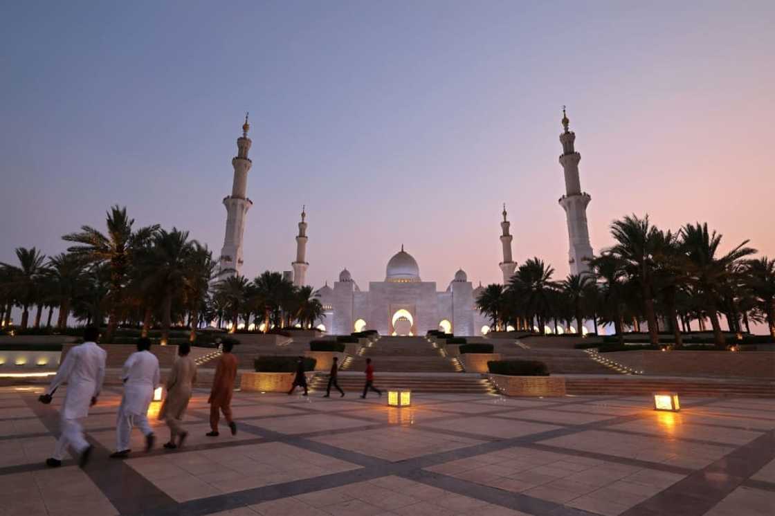 The Sheikh Zayed Grand Mosque in Abu Dhabi, capital of the United Arab Emirates which has called for an easing of regional tensions The Sheikh Zayed Grand Mosque in Abu Dhabi, capital of the United Arab Emirates which has called for an easing of regional tensions