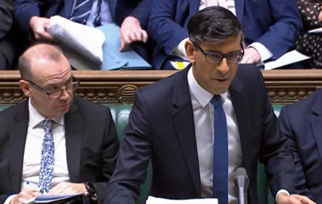 Rishi Sunak addressing MPs in Parliament on Monday Rishi Sunak addressing MPs in Parliament on Monday