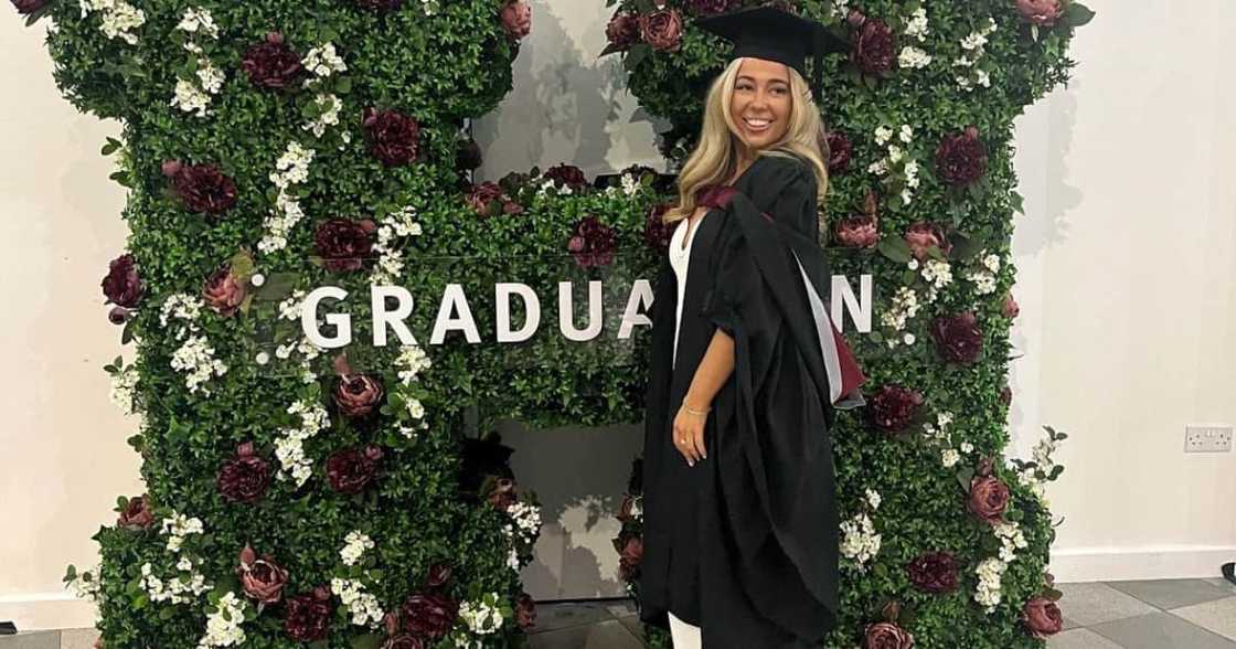 A lady graduated with a degree in science