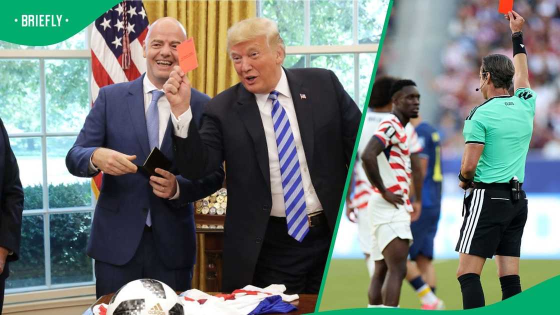 Falorin Balogun's red card suspened after Donald Trump calls Gianni Infantino