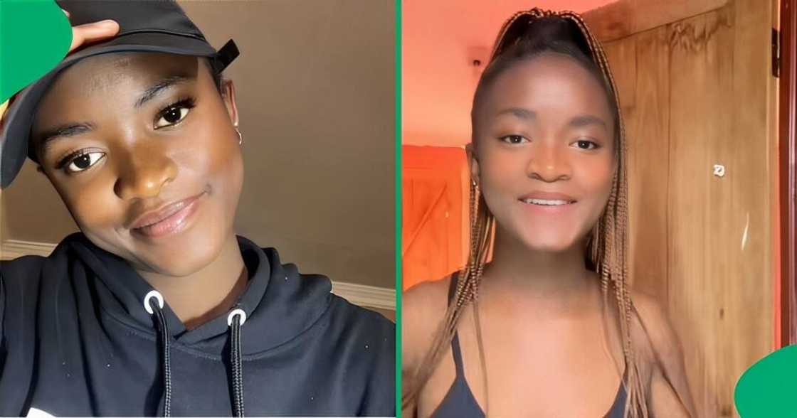 A TikTok video shows a woman unveiling R15 pants from Legit.