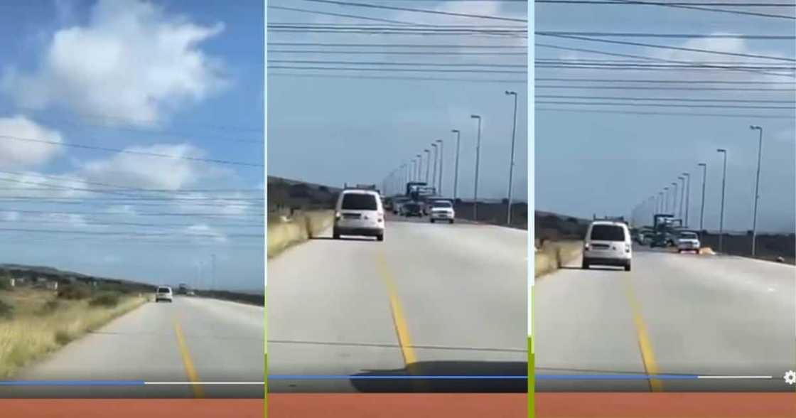 A video of a motorist evading a petrol bomb in Gqeberha has attracted outrage on social media. Image: Facebook A video of a motorist evading a petrol bomb in Gqeberha has attracted outrage on social media. Image: Facebook