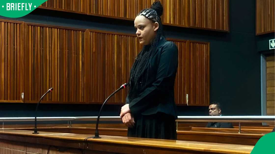 Tiffany Meek before the Johannesburg High Court Tiffany Meek before the Johannesburg High Court