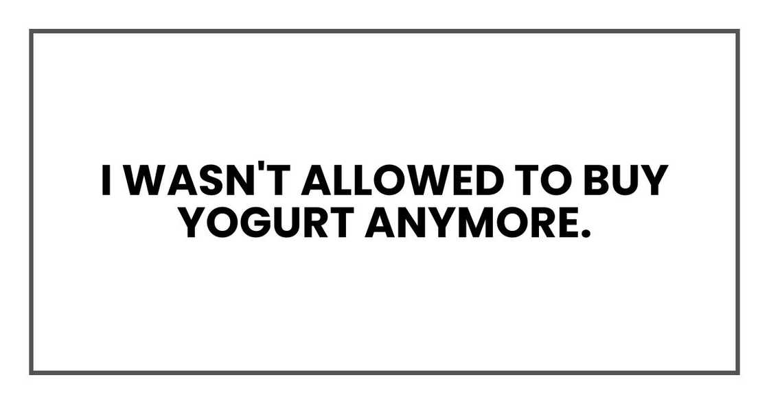 I WASNT ALLOWED I WASNT ALLOWED