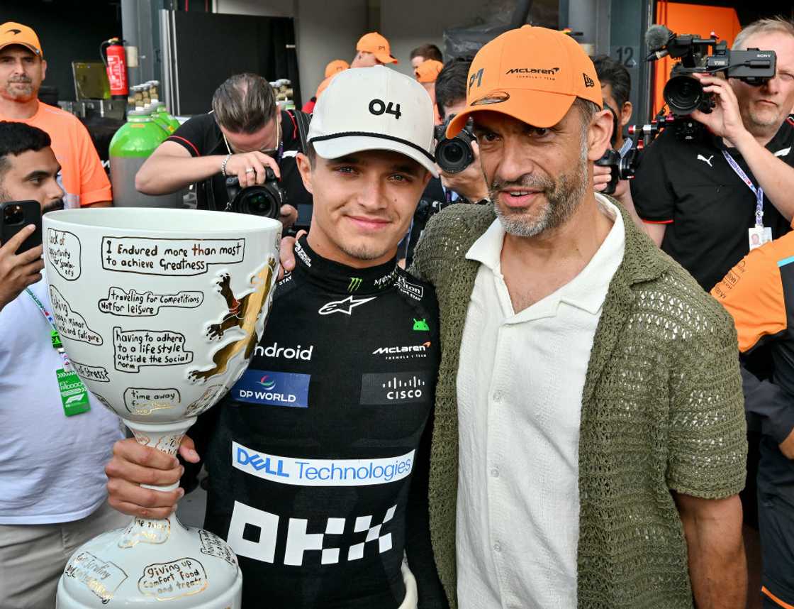 Lando Norris and Adam Norris at Circuit Zandvoort in Zandvoort, Netherlands. Lando Norris and Adam Norris at Circuit Zandvoort in Zandvoort, Netherlands.