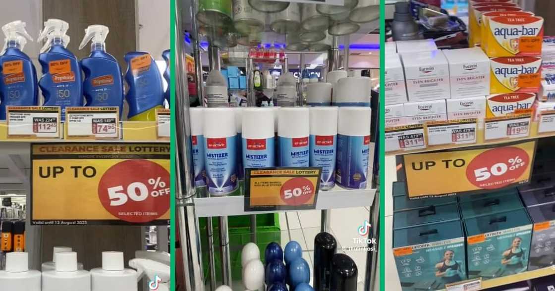 A woman alerted SA to a 50% clearance sale at Dischem A woman alerted SA to a 50% clearance sale at Dischem