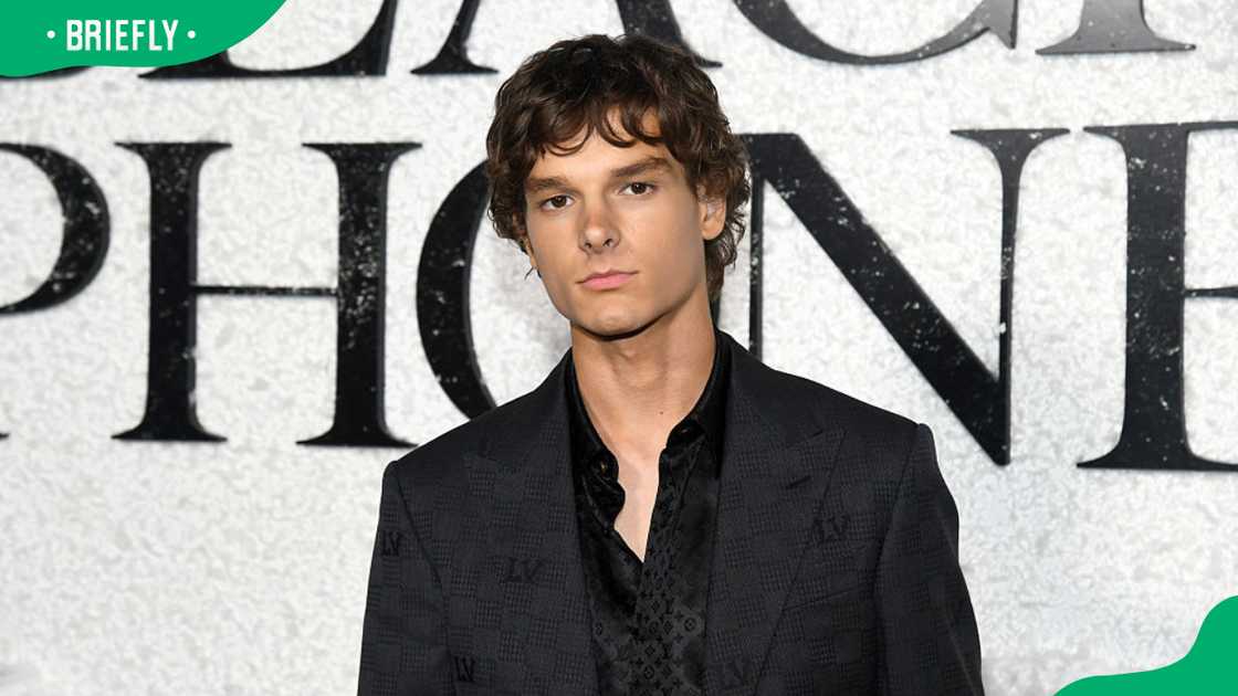 Mason Thames during the 2025 world premiere of Black Phone 2 at TCL Chinese Theatre