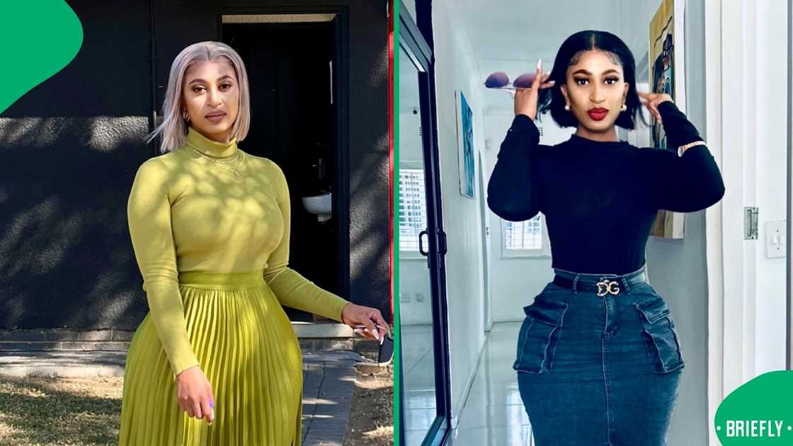 A woman's wig filled over in front of her husband A woman's wig filled over in front of her husband