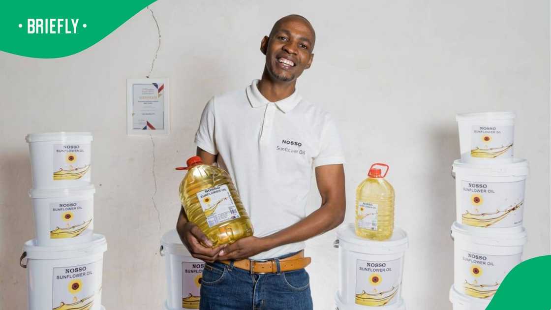 Calab Baloyi, the founder of Nosso Sunflower Oil.