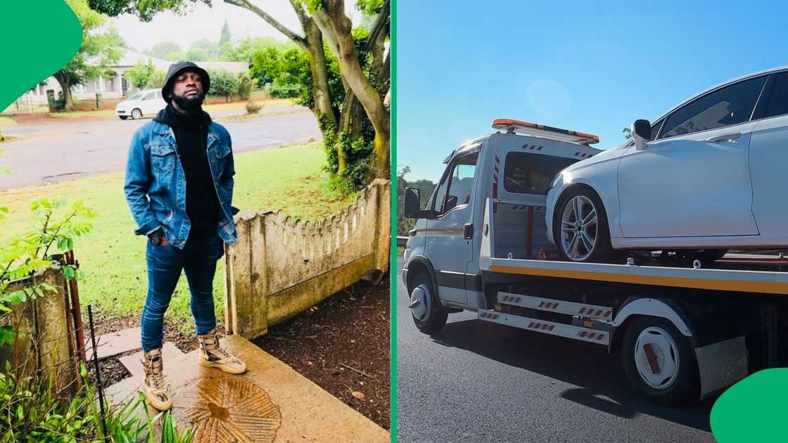 Mzansi gave his car back to the bank Mzansi gave his car back to the bank