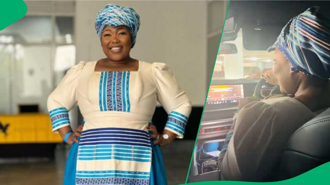Woman shows BMW X6 feature Woman shows BMW X6 feature