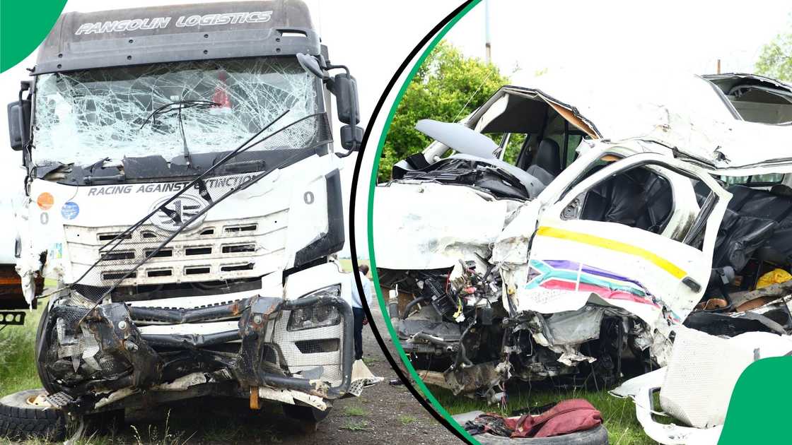 Truck’s Dashcam Captures Taxi Crashing Head-On in Deadly N3 Van Reenen’s Crash in Which 17 Killed