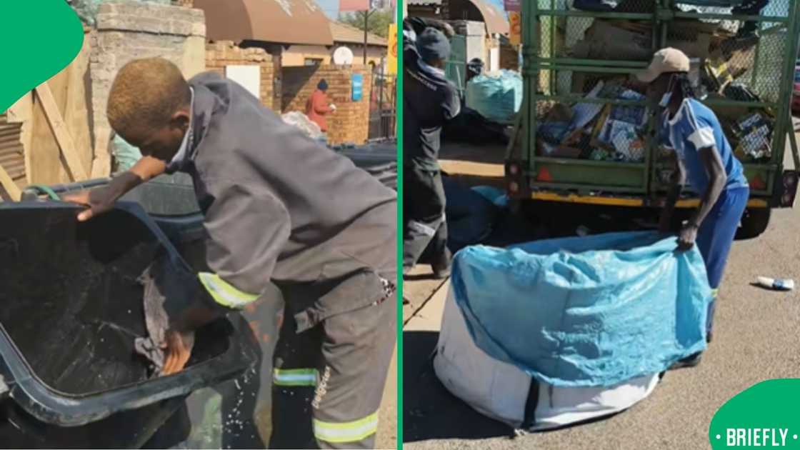 A Soweto man’s recycling hustle, first started at home, was shared on TikTok and sparked online admiration A Soweto man’s recycling hustle, first started at home, was shared on TikTok and sparked online admiration