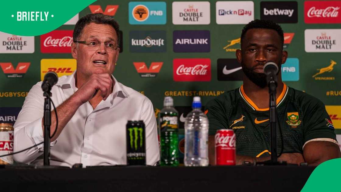 Rassie Erasmus and Siya Kolisi Rassie Erasmus and Siya Kolisi