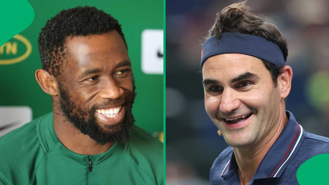 Siya Kolisi and Roger Federer spent time together in Mpumalanga. Siya Kolisi and Roger Federer spent time together in Mpumalanga.