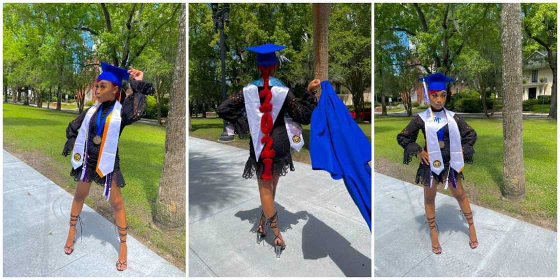 Young Lady Celebrates Graduating from University with a Customized Hairstyle that 'Screams' 2021 Young Lady Celebrates Graduating from University with a Customized Hairstyle that 'Screams' 2021