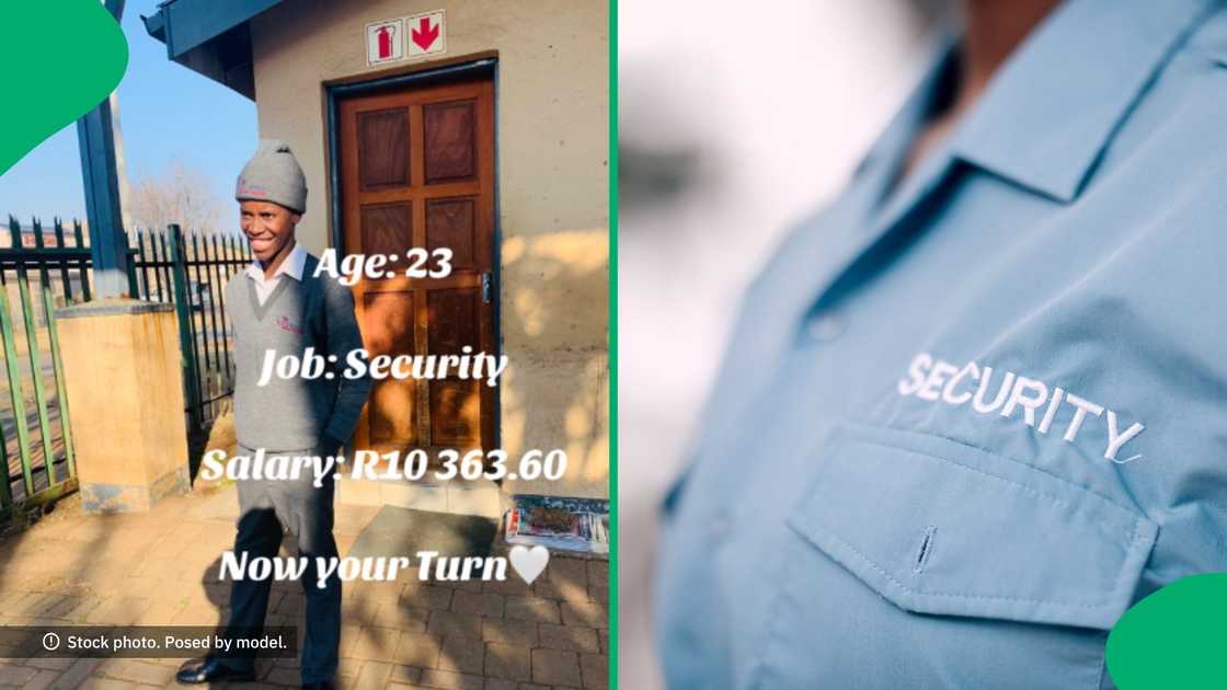 A 23-year-old South African security officer went viral after confidently posting his payslip showing a salary of over R10,000
