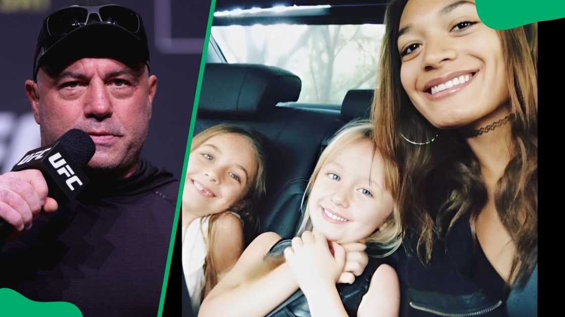 Joe Rogan at the American Airlines Centre in 2022 (L). Lola and Rosy Rogan (R) Joe Rogan at the American Airlines Centre in 2022 (L). Lola and Rosy Rogan (R)