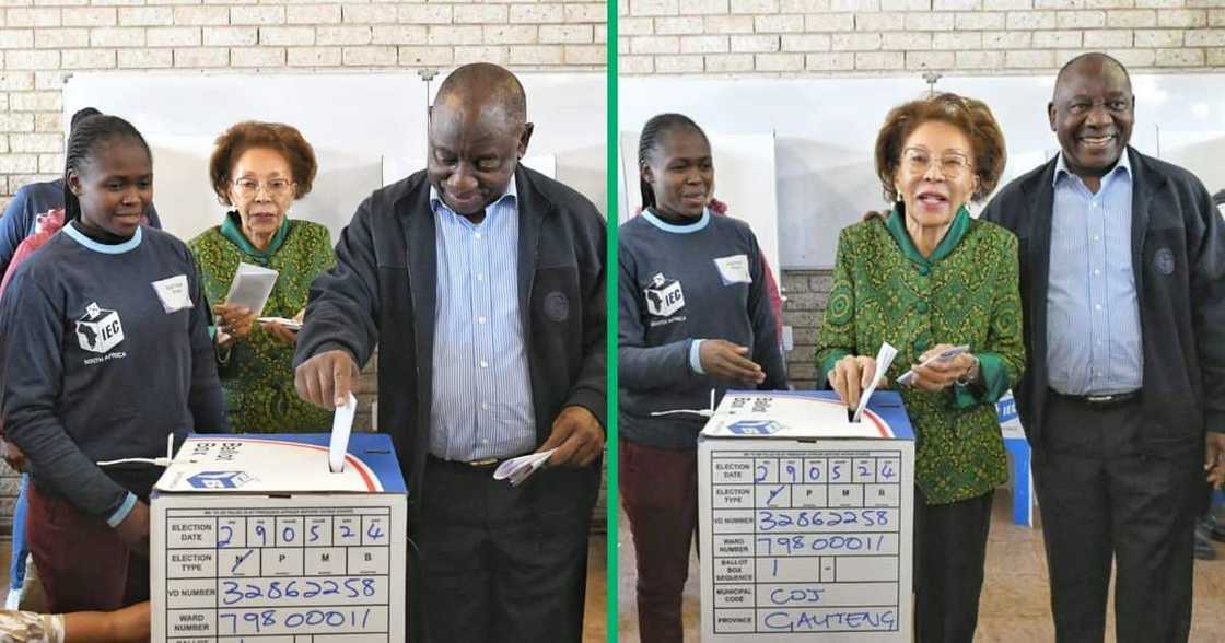 Ramaphosa casts his vote Ramaphosa casts his vote
