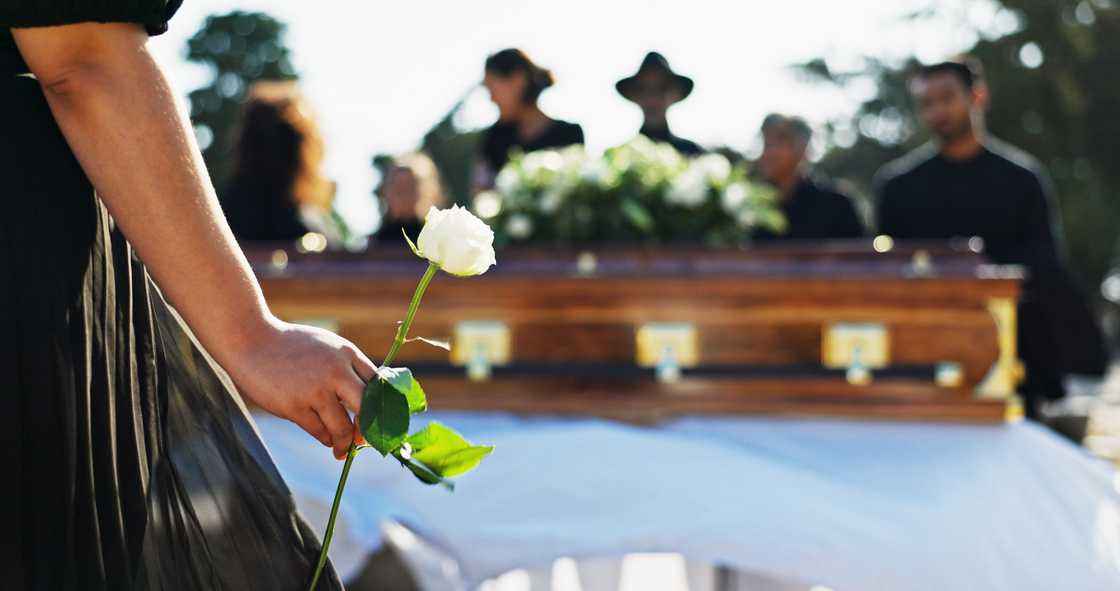 People at a funeral People at a funeral