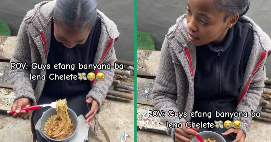 A woman got shamed for eating chicken feet and noodles A woman got shamed for eating chicken feet and noodles