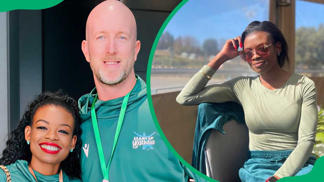 Matthew Booth and Bongani Mthombeni (L). Bongani Mthombeni (R)