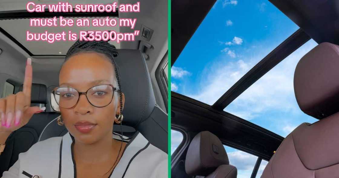 A Johannesburg car saleswoman shaded people who wanted to buy an auto car with a sunroof on a R3 500 monthly budget. A Johannesburg car saleswoman shaded people who wanted to buy an auto car with a sunroof on a R3 500 monthly budget.