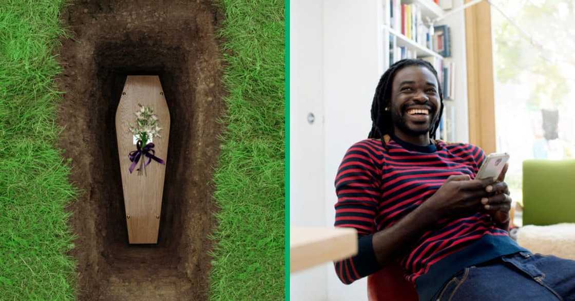 A madala was captured in a TikTok video having a ball at a funeral. A madala was captured in a TikTok video having a ball at a funeral.