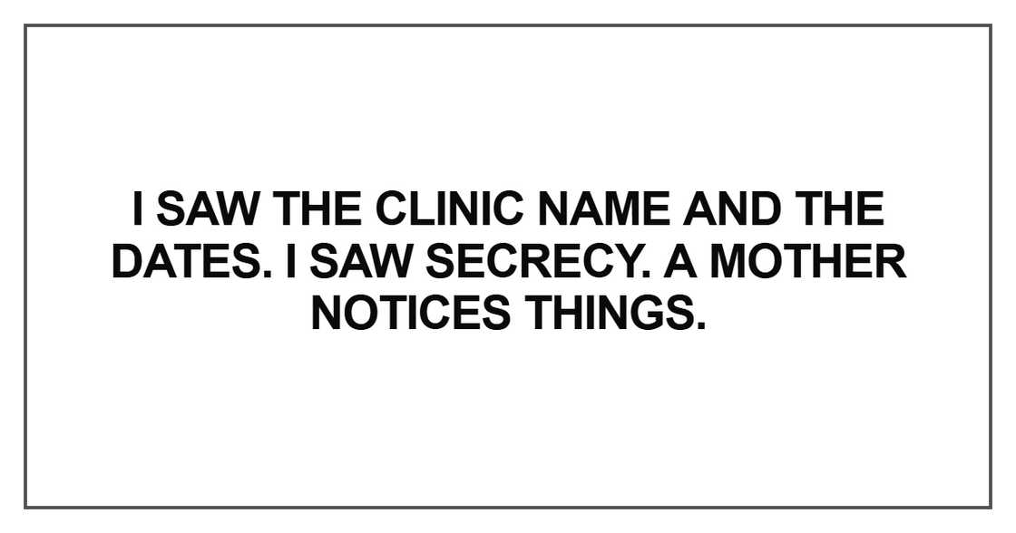 I saw the clinic name and the dates I saw the clinic name and the dates