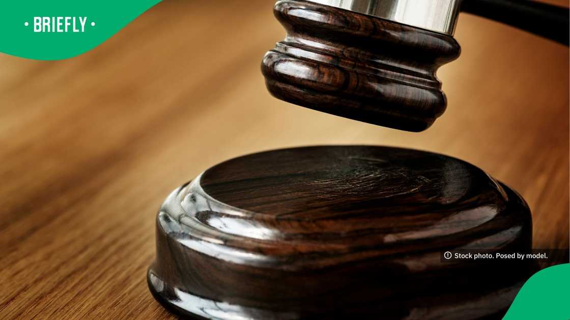 The visual showed a court gavel judges and prosecutors use The visual showed a court gavel judges and prosecutors use