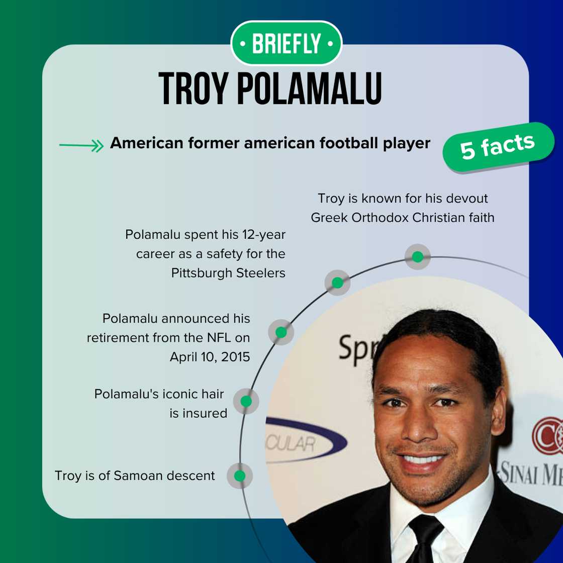 Troy Polamalu at the 2011 Cedars Sinai Sports Spectacular at Hyatt Regency Century Plaza