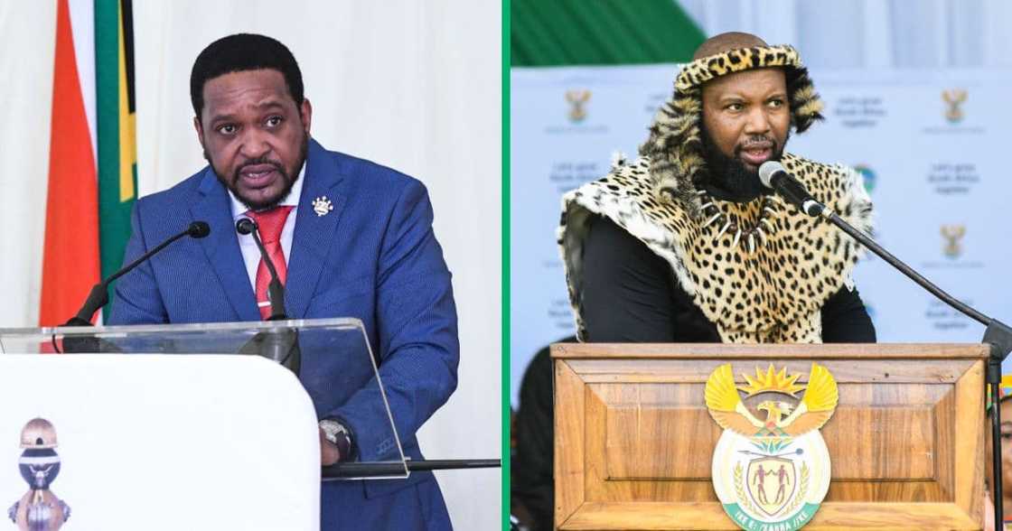 King Misuzulu slammed Siboniso Duma's actions when he grabbed the mic from Prime Minister Thulasizwe Buthelezi King Misuzulu slammed Siboniso Duma's actions when he grabbed the mic from Prime Minister Thulasizwe Buthelezi