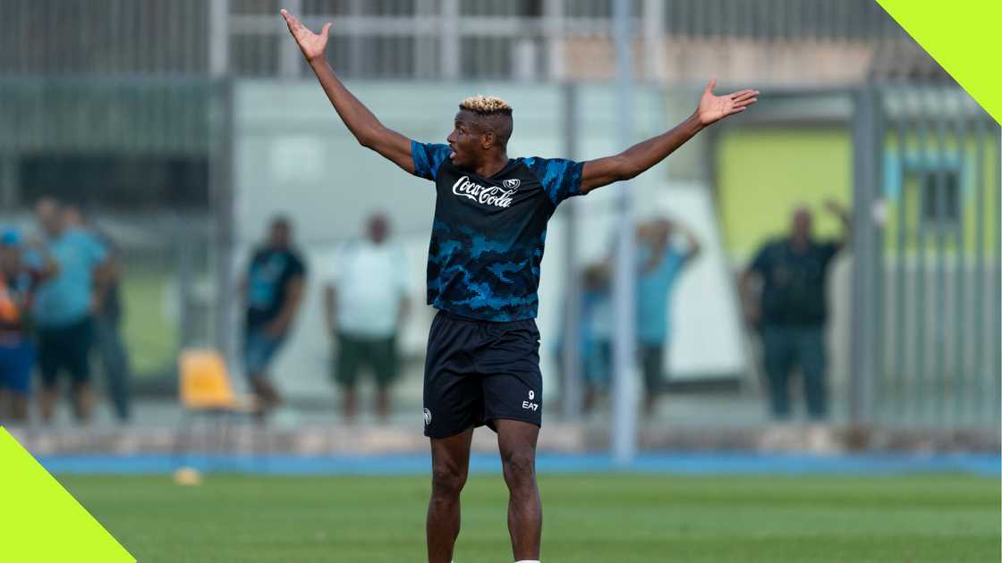 Victor Osimhen, Napoli, Castel di Sangro, Naples, Italy, August 2, 2024. Victor Osimhen, Napoli, Castel di Sangro, Naples, Italy, August 2, 2024.