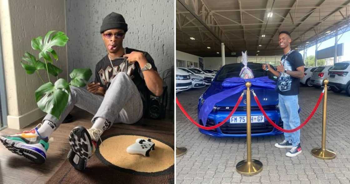 Twitter user @ThatsKayos with new car and home Twitter user @ThatsKayos with new car and home