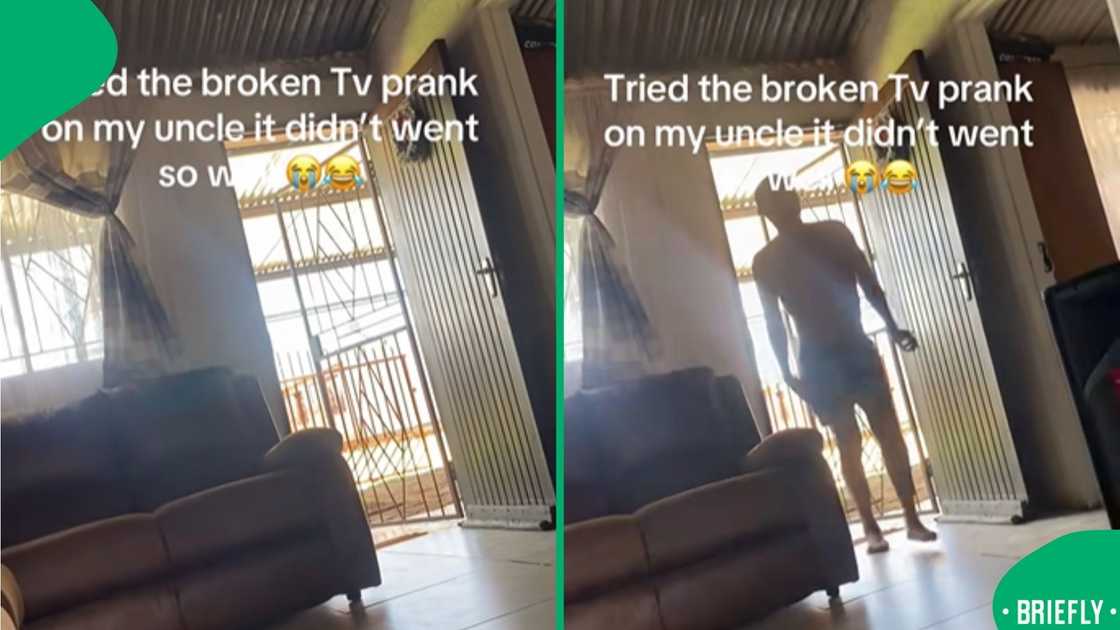 The visual on the right captured the moment they were waiting for the uncle to enter the house The visual on the right captured the moment they were waiting for the uncle to enter the house