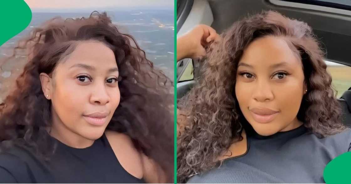 A woman showed off her floral dress from Ackerman. A woman showed off her floral dress from Ackerman.